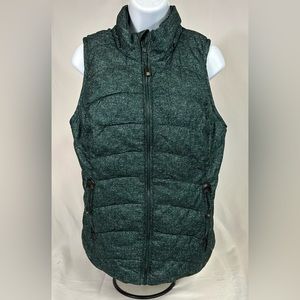 COPY - Green Tea Women’s Faux Fur Lined Quilted Puffer Vest Size Small Green